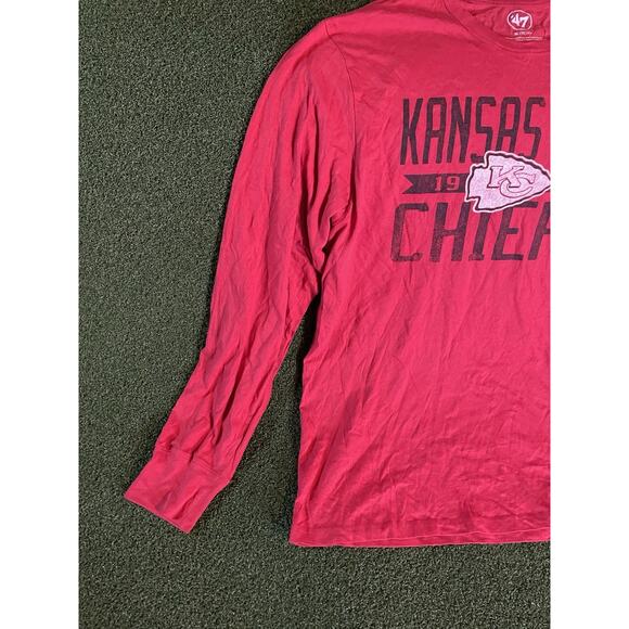 Men's '47 Brand Kansas City Chiefs NFL Football Long Sleeve Shirt Size XL - Picture 6 of 9